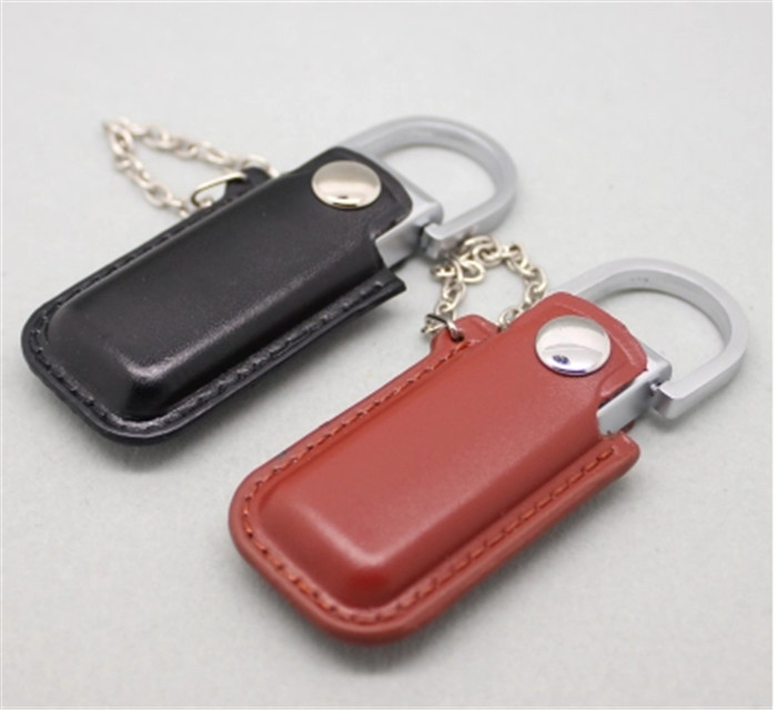 金屬皮質(zhì)U盤(pán) 鑰匙扣皮套U盤(pán)  金屬皮套禮品U盤(pán)制作廠家