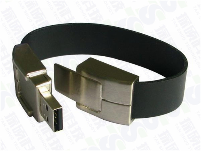 皮套手環U盤禮品 創意皮質手腕帶優盤工廠   皮質手腕帶U盤定制廠家