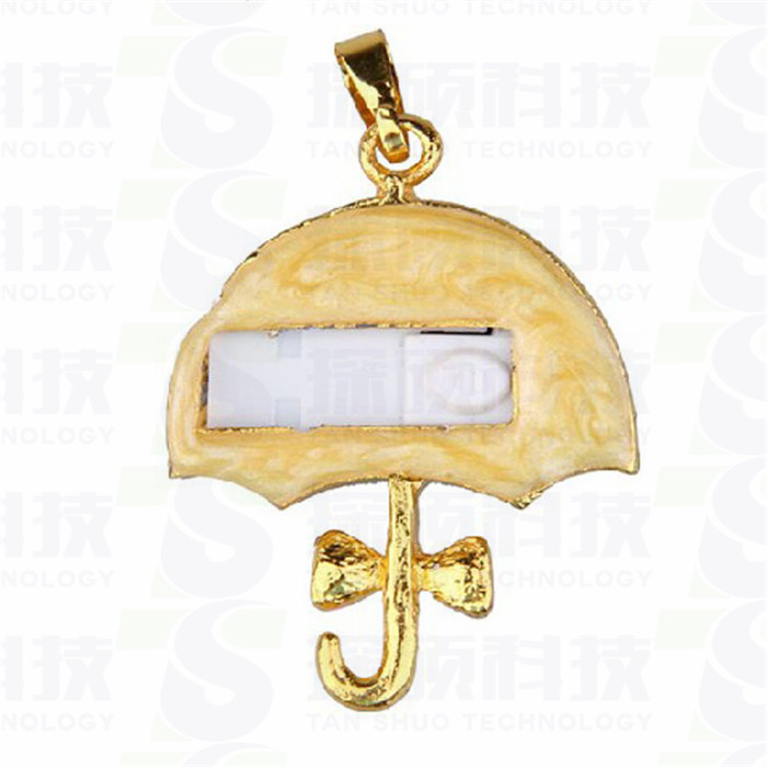 彩色珠寶雨傘U盤(pán) 個(gè)性鑲鉆彩虹水晶U盤(pán)禮品   珠寶雨傘U盤(pán)定制工廠