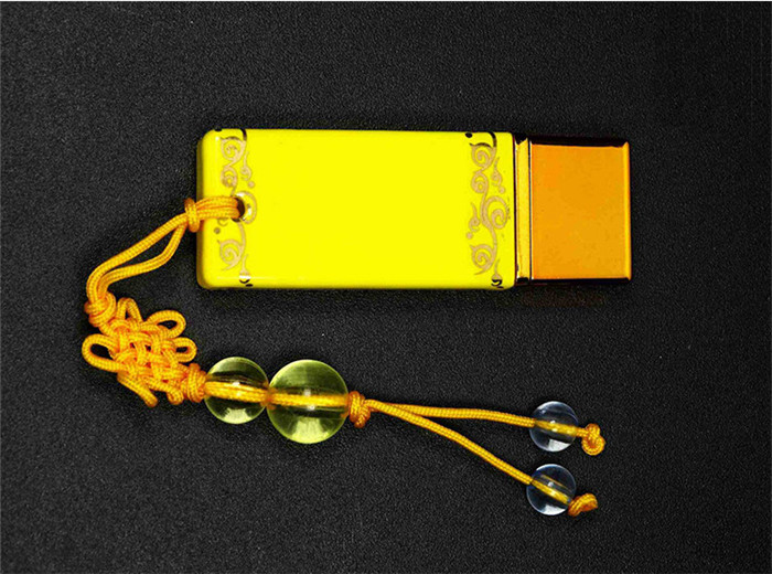 帝王黃陶瓷U盤禮品  高檔黃瓷套裝優(yōu)盤生產廠家  黃陶瓷U盤制作工廠