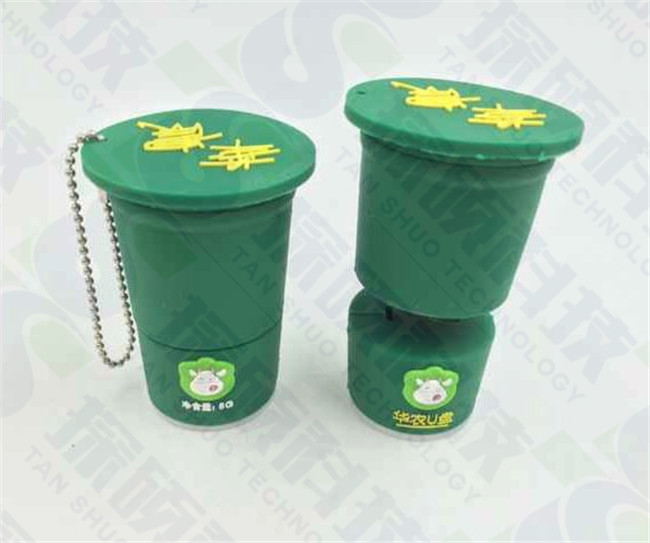 廣州華農大食品公司開模定制U盤禮品 pvc酸奶瓶優盤定做廠家  食品公司禮品U盤制作廠家