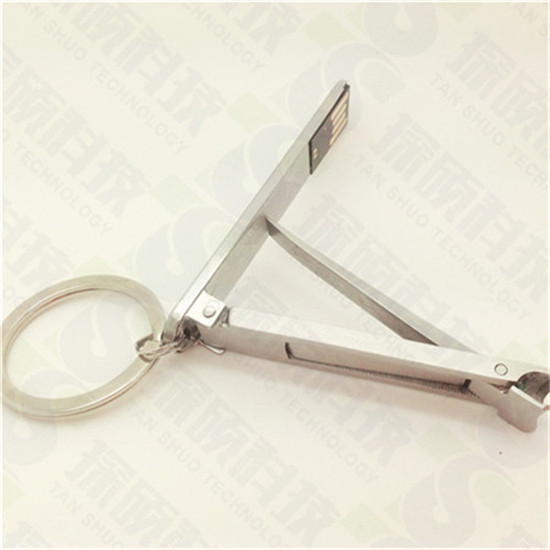 廠家供應多功能指甲鉗U盤 時尚個性鋅合金指甲刀禮品U盤定制  多功能金屬U盤定制廠家
