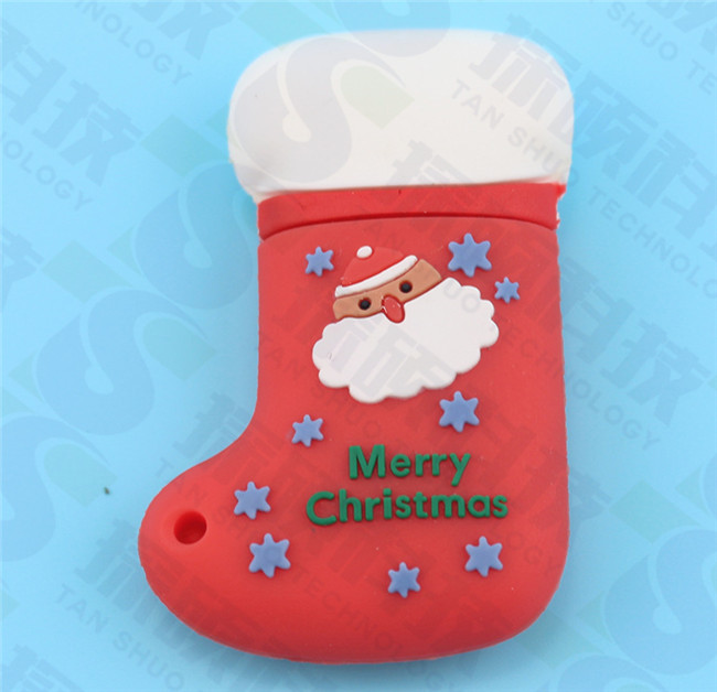 圣誕襪U盤路牌 圣誕禮物U盤定制 圣誕節禮品U盤工廠 圣誕樹U盤生產廠家