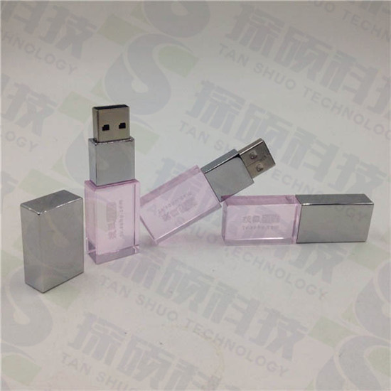 水晶U盤定制 新款發光U盤禮品 高檔水晶U盤禮品 禮品U盤廠家生產