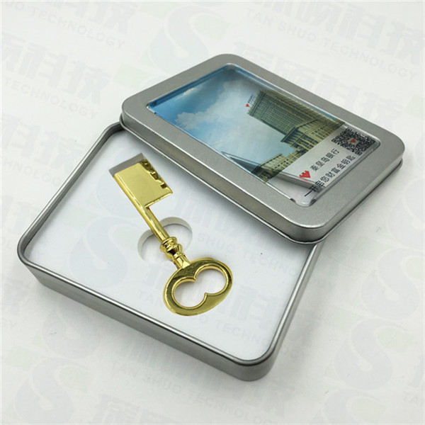 銀行禮品U盤定制,銀行贈品U盤,銀卡片U盤制作廠家,銀行商務禮品U盤,金色鑰匙禮品U盤
