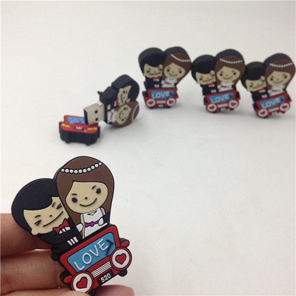 喜慶u盤工廠,工廠直銷軟膠卡通U盤,優盤PVC小人U盤,情侶u盤制作廠家