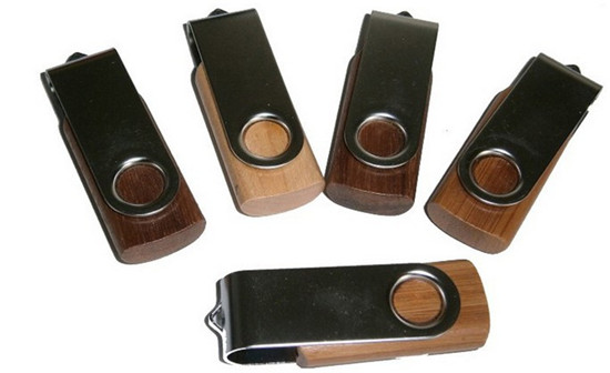 高檔旋轉U盤禮品,竹木質U盤禮品,木制簡約優盤制作廠家