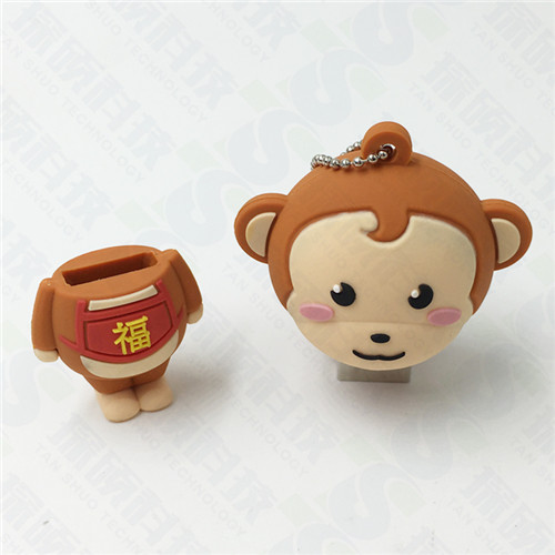 限量版猴年U盤,pvc猴子U盤定制,卡通U盤禮品
