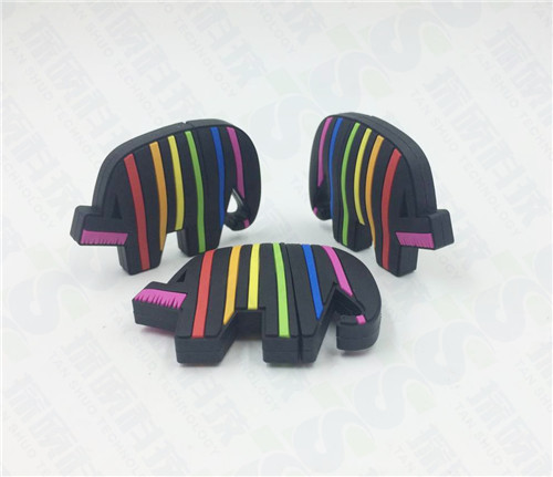 卡通大象U盤,七彩大象U盤,迷你七彩大象U盤